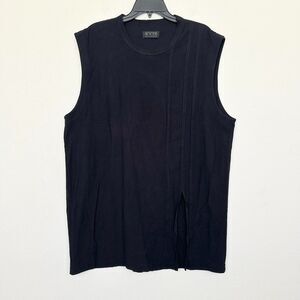 Yohji Yamamoto S'YTE Tunic Dress Oversized Black Japan Cotton Slit Women's 3 (M)